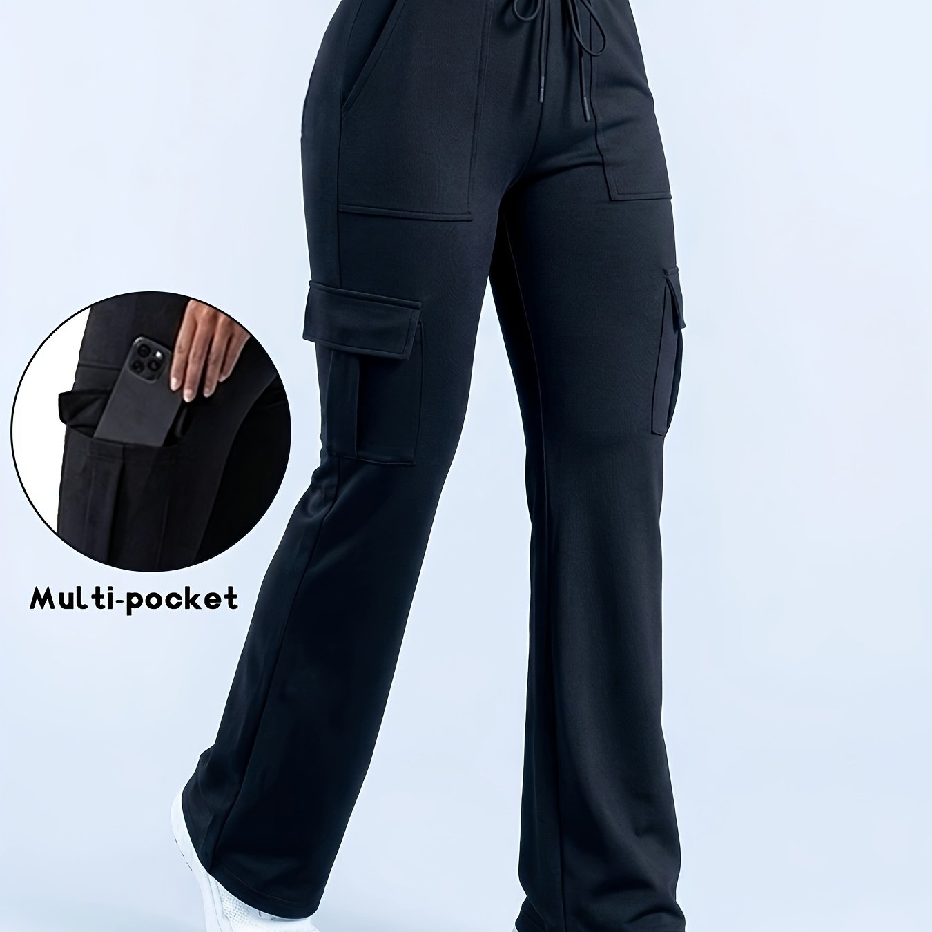 TEMU Dames Casual Sportieve Cargobroek voor Hardlopen met Meerdere Zakken