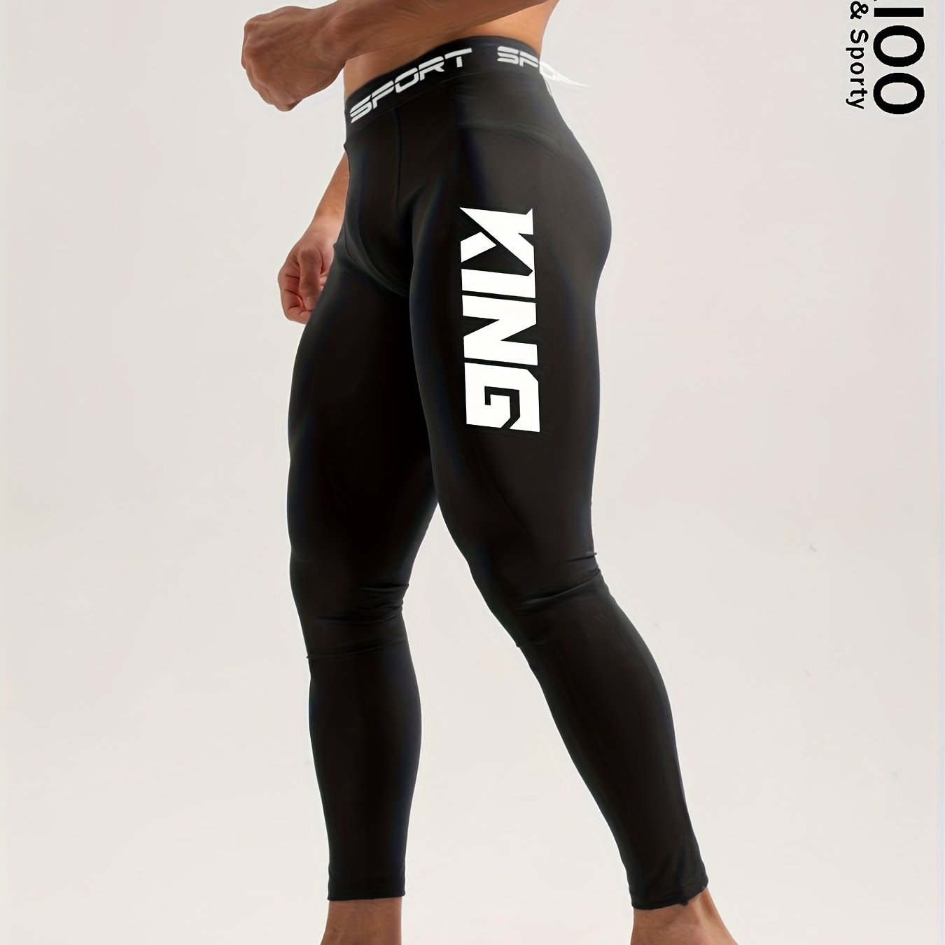 Men's Quick- Compression Leggings - Breathable & Stretchy For Basketball, Gym, Cycling & Running | Athletic Pants