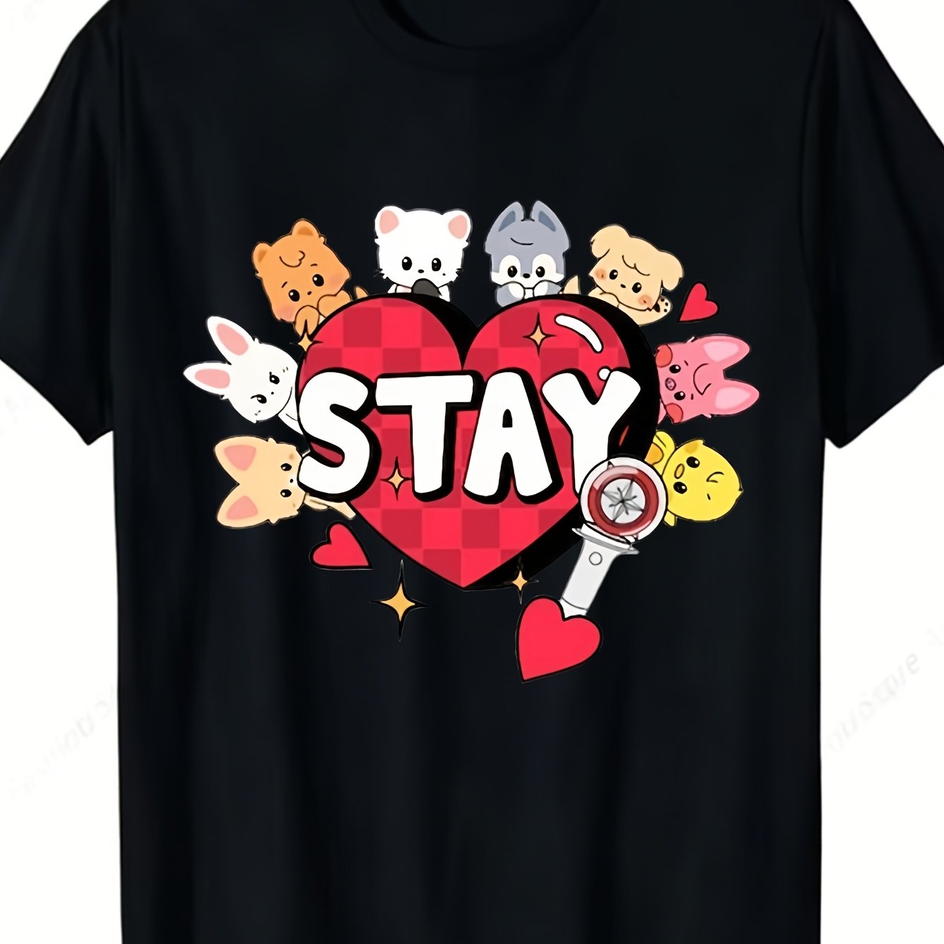 2026 Fashion Style T-shirt Cute Animal Characters Stay For Casual Wear And Gifts