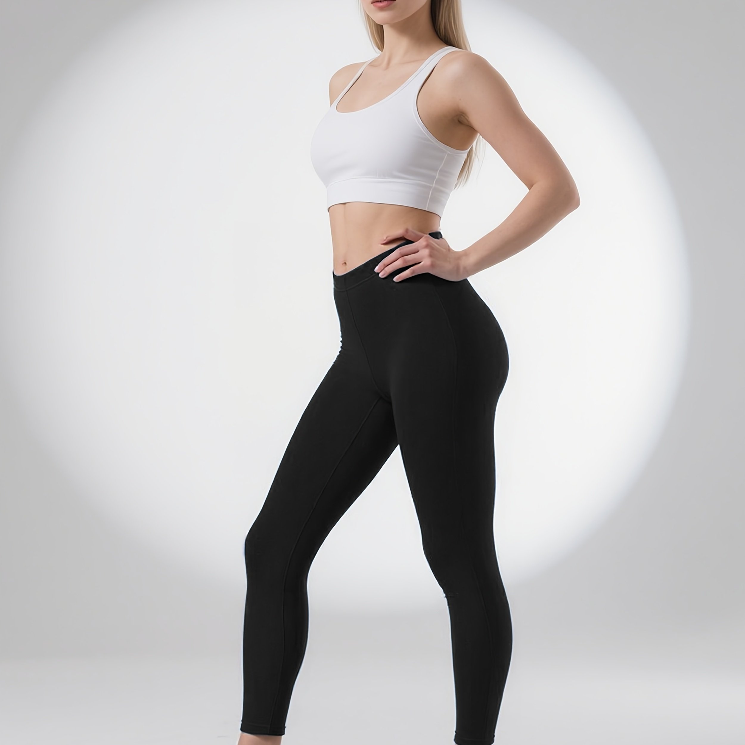 Solid Basic Women's Leggings Outdoor Hiking Yoga Athletic Ankle Pants