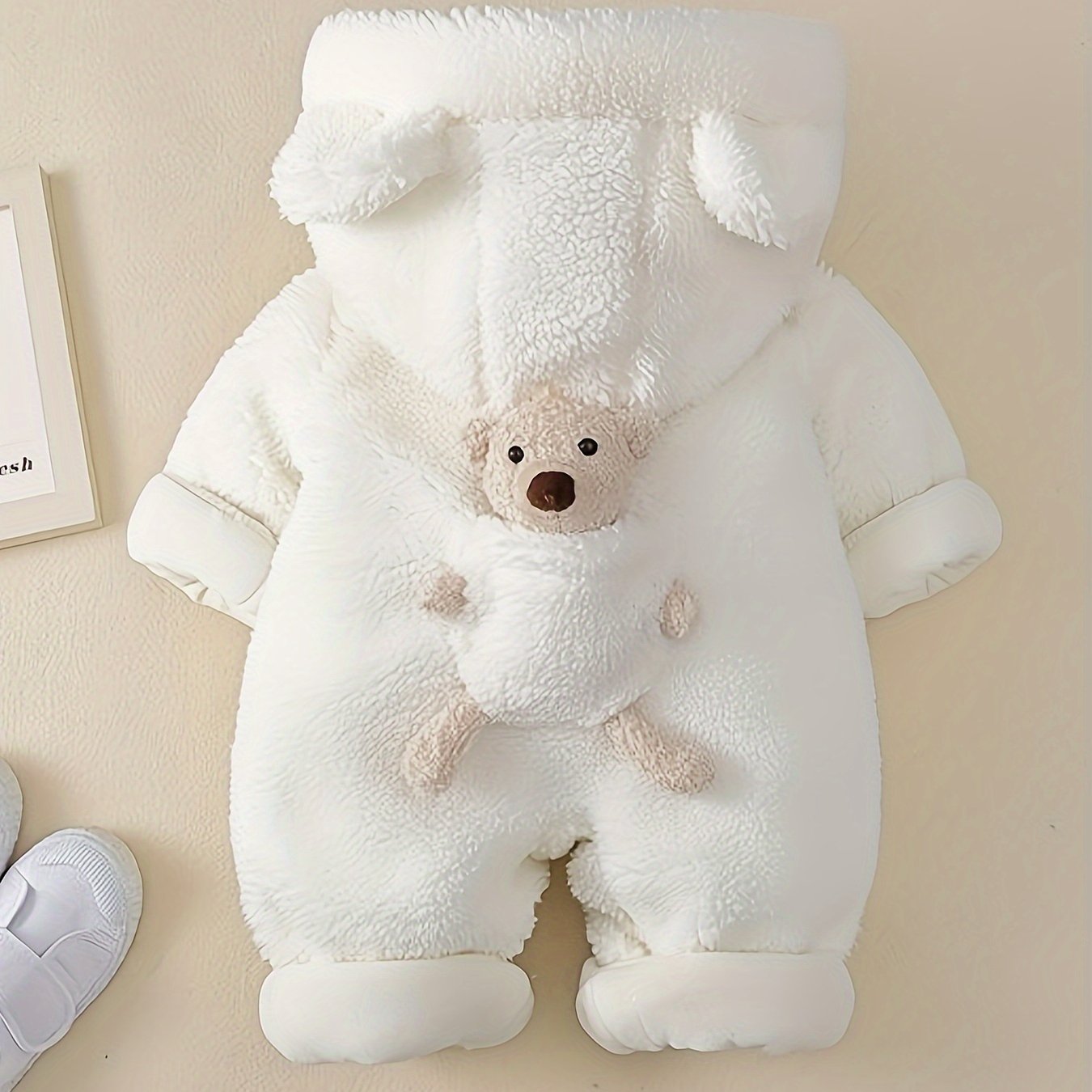 Image of Infant Winter Clothing, Thickened And Lined One-piece Suit For Newborns, Warm Outfit For Outdoor Use, Suitable For Boys And Girls