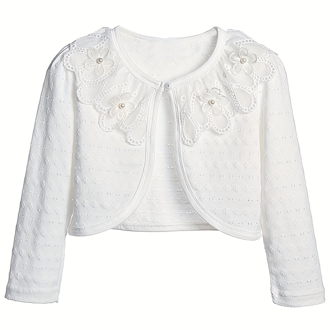 Image of Girls' Dress Gown Fashion Versatile Outer Wear Knitted Cardigan