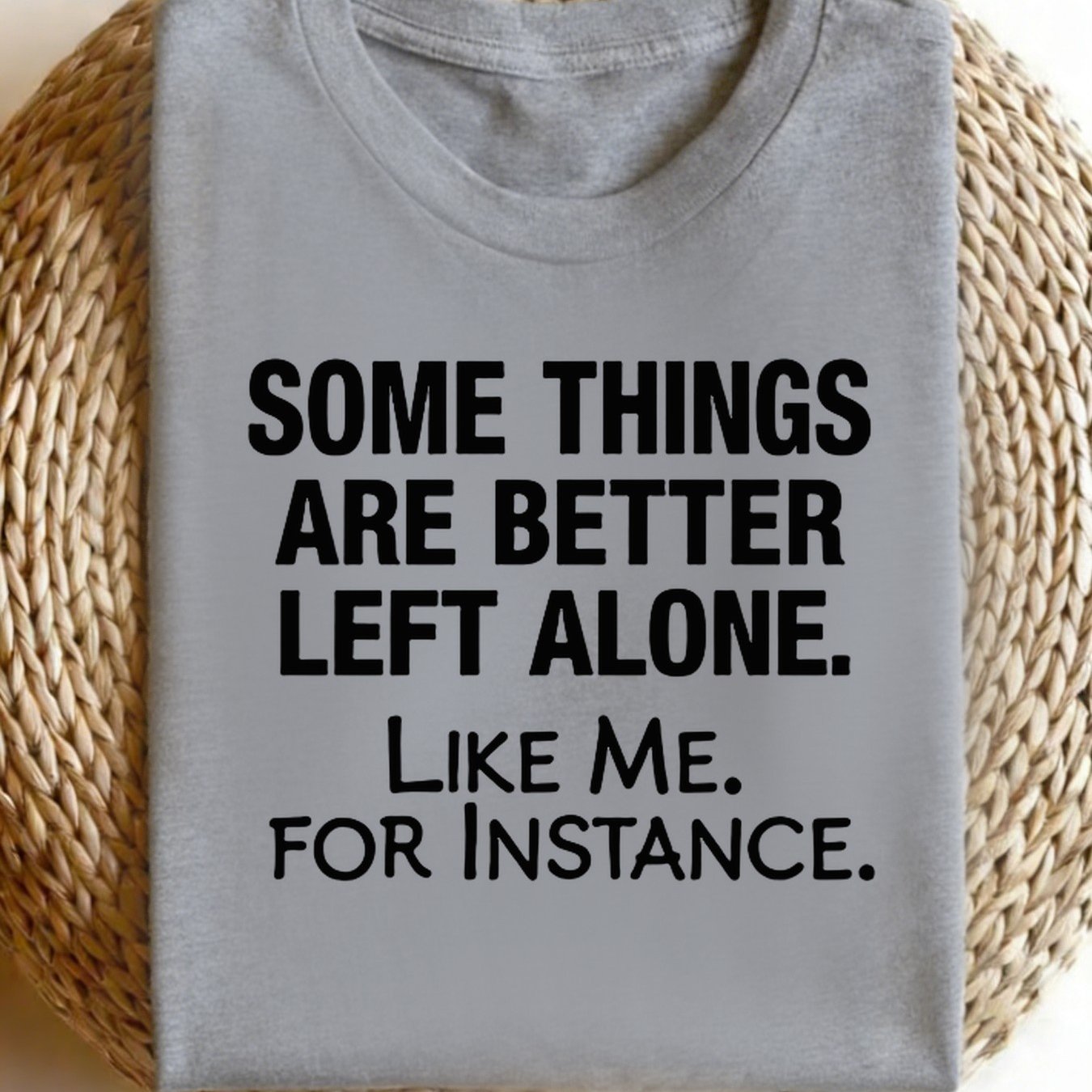 TEMU Women's Graphic T-shirt - Some Things Are Better , Sarcastic Style, Same Style For Men And Women, 2026 Summer Short Sleeve Printed T-shirt, 180g