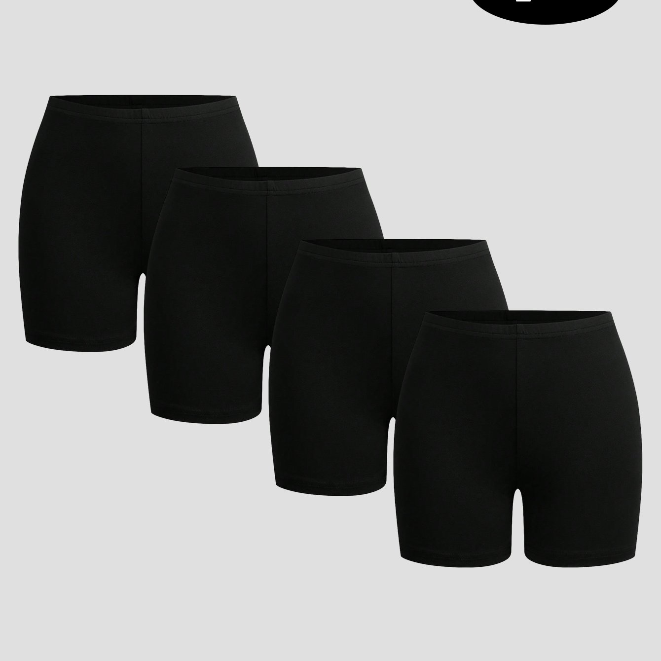 TEMU 4pcs Set Of ' Black Casual//versatile/ Leggings, Cycling Shorts, Multi-functional Leggings