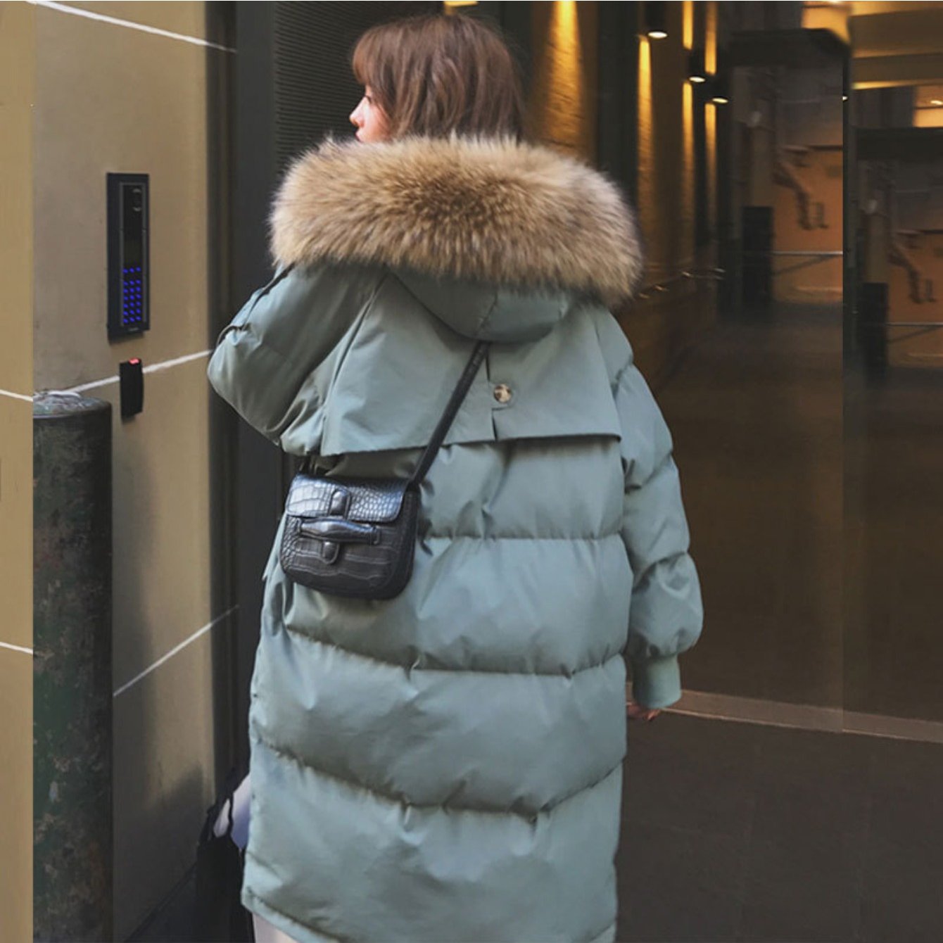 TEMU New 2026 Women's Mid-length Winter, Loose -padded Jacket, Korean-style Puffer, Outerwear