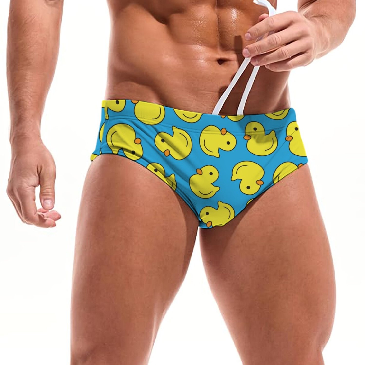 TEMU Short de bain imprimé, short de bain décontracté et tendance pour homme de style slip, léger, confortable et respirant, lavable en machine,