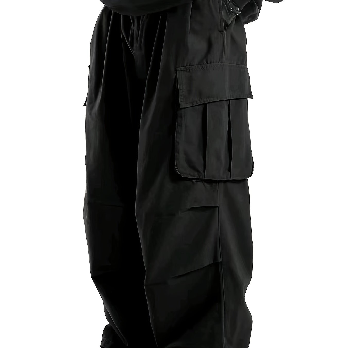 TEMU Super Pants For Men With Multiple Pockets And A Drawstring Waist, Spring, , Daily Wear
