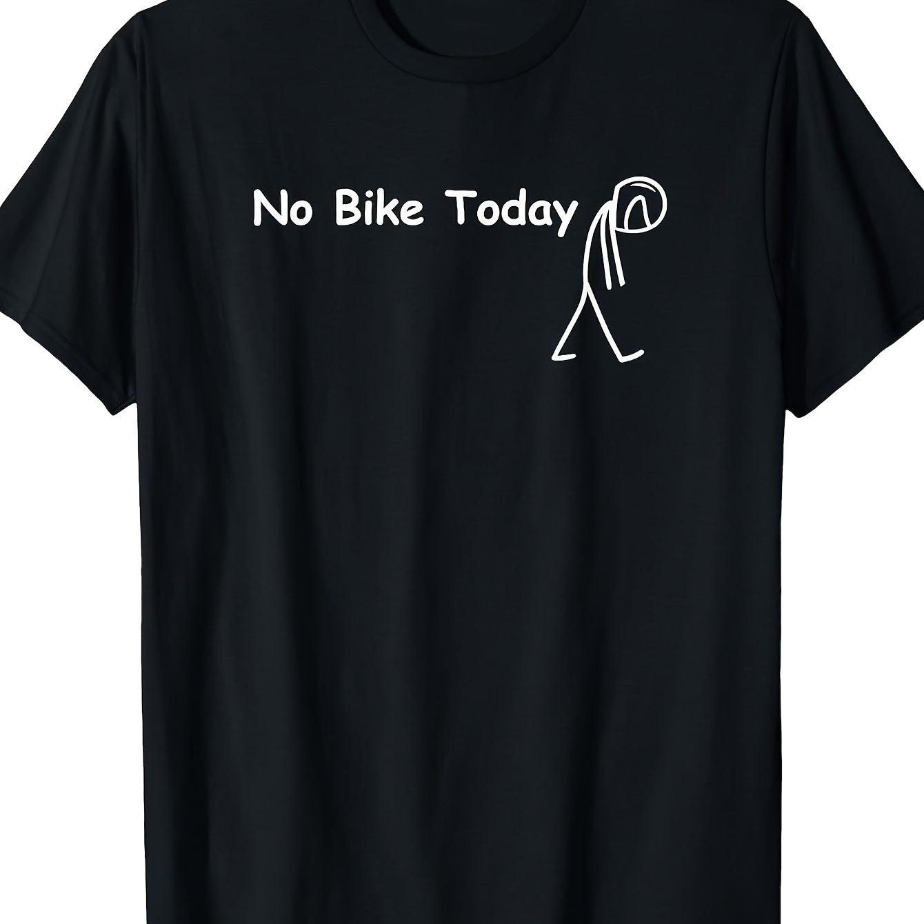 TEMU No Riding Today Fun Motorcycle T-shirt - Vintage-style Motorcycle Helmet And Rider . Short-sleeved Casual Wear For Men And Women, Great