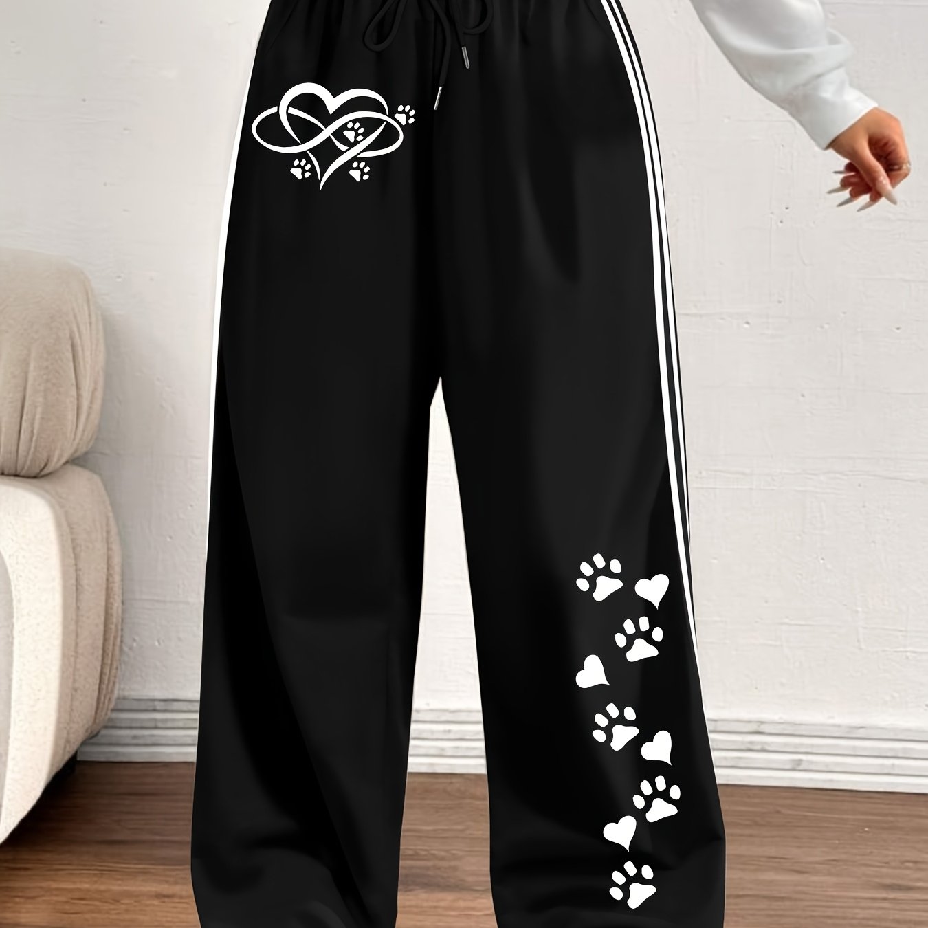 E-shop Gestreifte Hosen in großen Größen, Weihnachtsgeschenk, elegant und süß, erschwingliche Kleidung, Y2K-Stil, lässige Sport-Reise, geeignet für