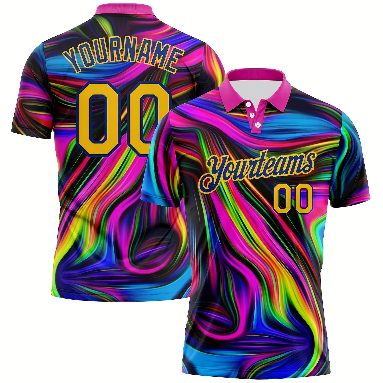 TEMU Custom Plus Size Men's Short Sleeve Shirt, Personalized Football Jersey, Custom Name & Number Jersey, Soccer Shirt, Game Day Sports Jersey,