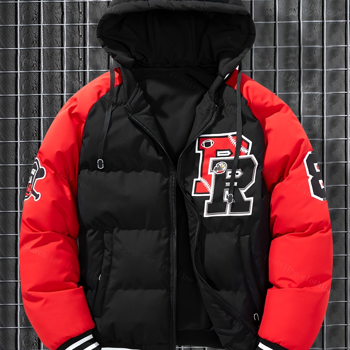 Men\u0027s Warm Winter Patchwork Padded&comma; New...