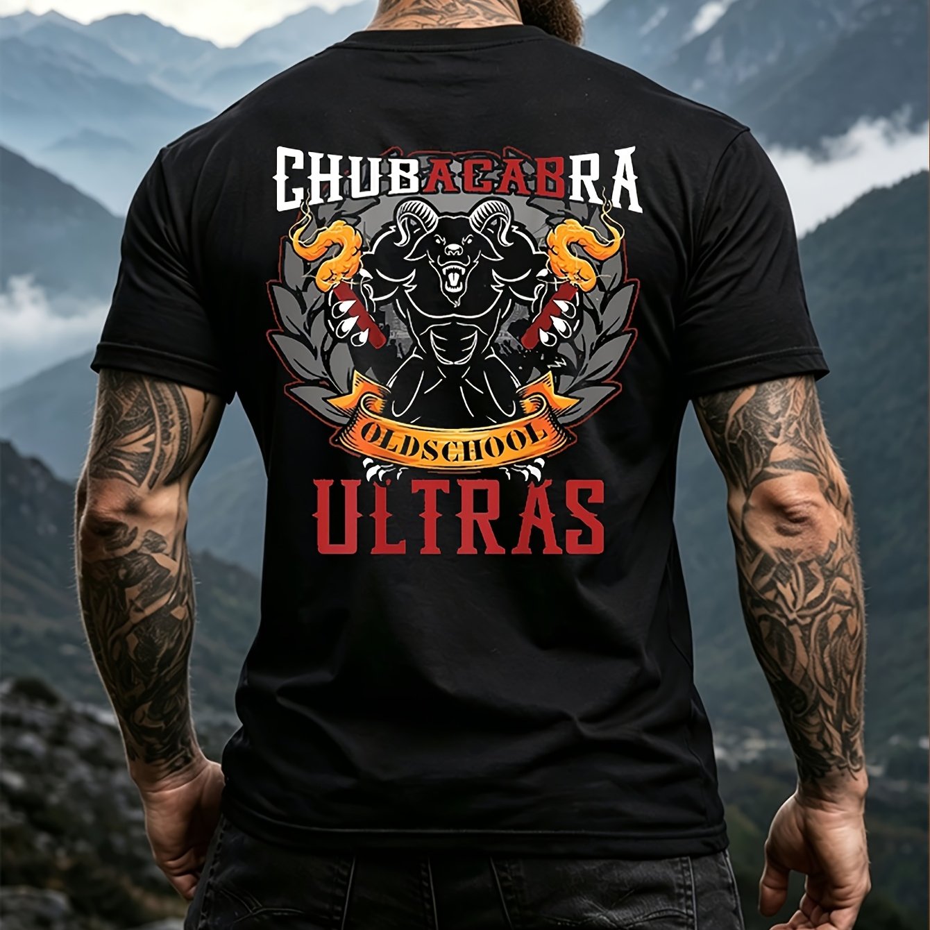 Image of Chubacabra Oldschool Ultras T-shirt Men's T-shirt Funny Perfect For Home Work Outdoor Gifting Birthdays Valentine's Day Mother's Day Small- Unisex Outdoor Leisure Breathable Unisex