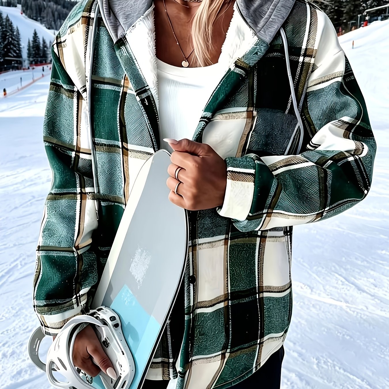TEMU Autumn/winter European And Thickened Outer Wear Hooded Sports Jacket