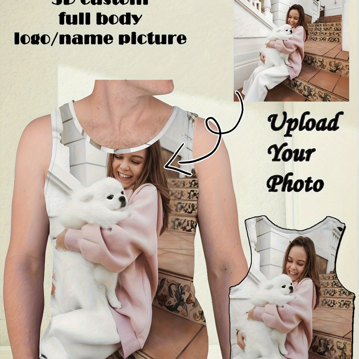 TEMU Custom Men's Vest, Supports Customization Of Your Own Picture, Photo/couple/pet/child Etc. Design Patterns, Suitable For Gifting Or Husband's