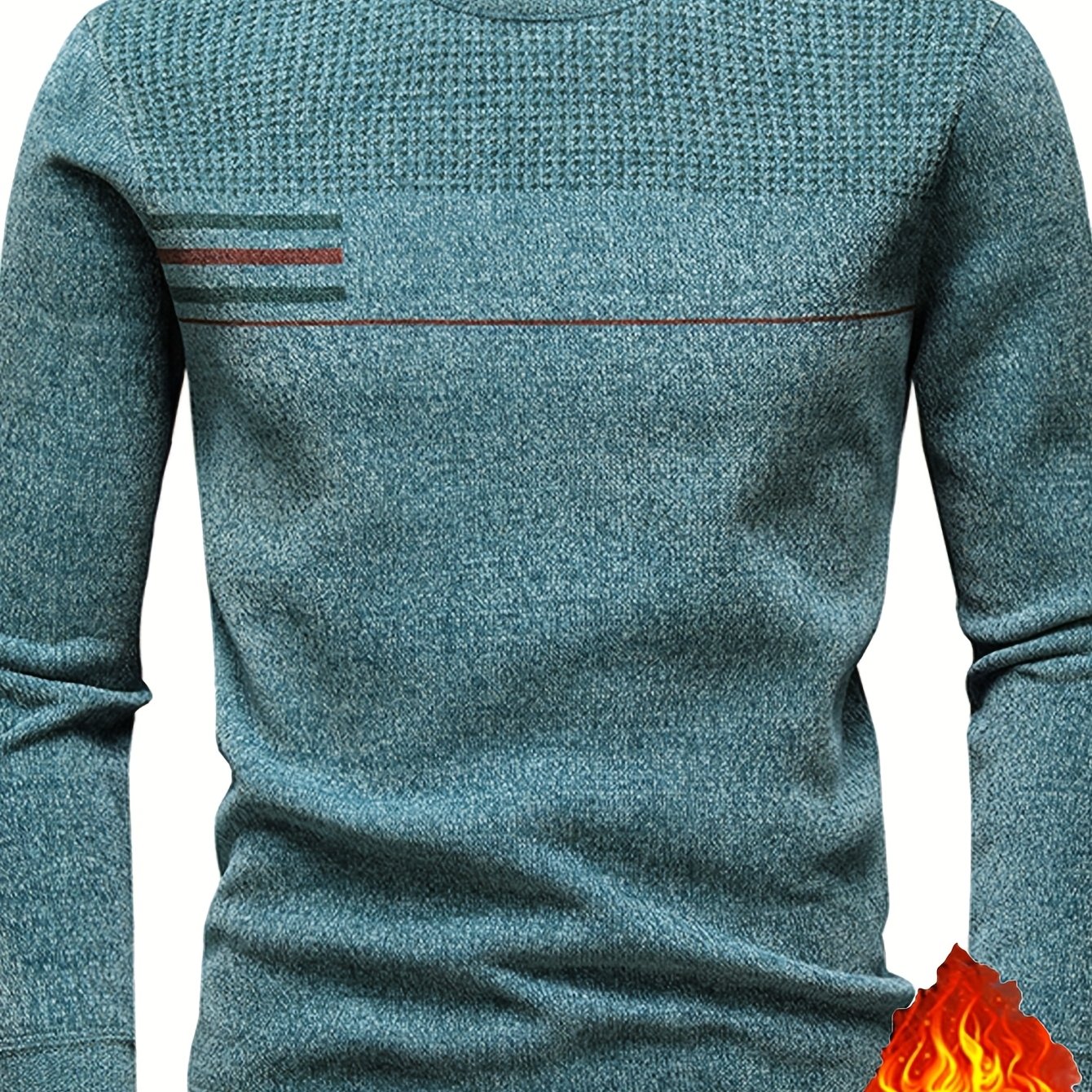 New Autumn/winter Men's Long Sleeve Crew Neck Sweater, Designer Horizontal Stripe Thickened Chenille, Soft -friendly Fashionable Casual Knit Pullover, Stylish Striped Contrast Color Top