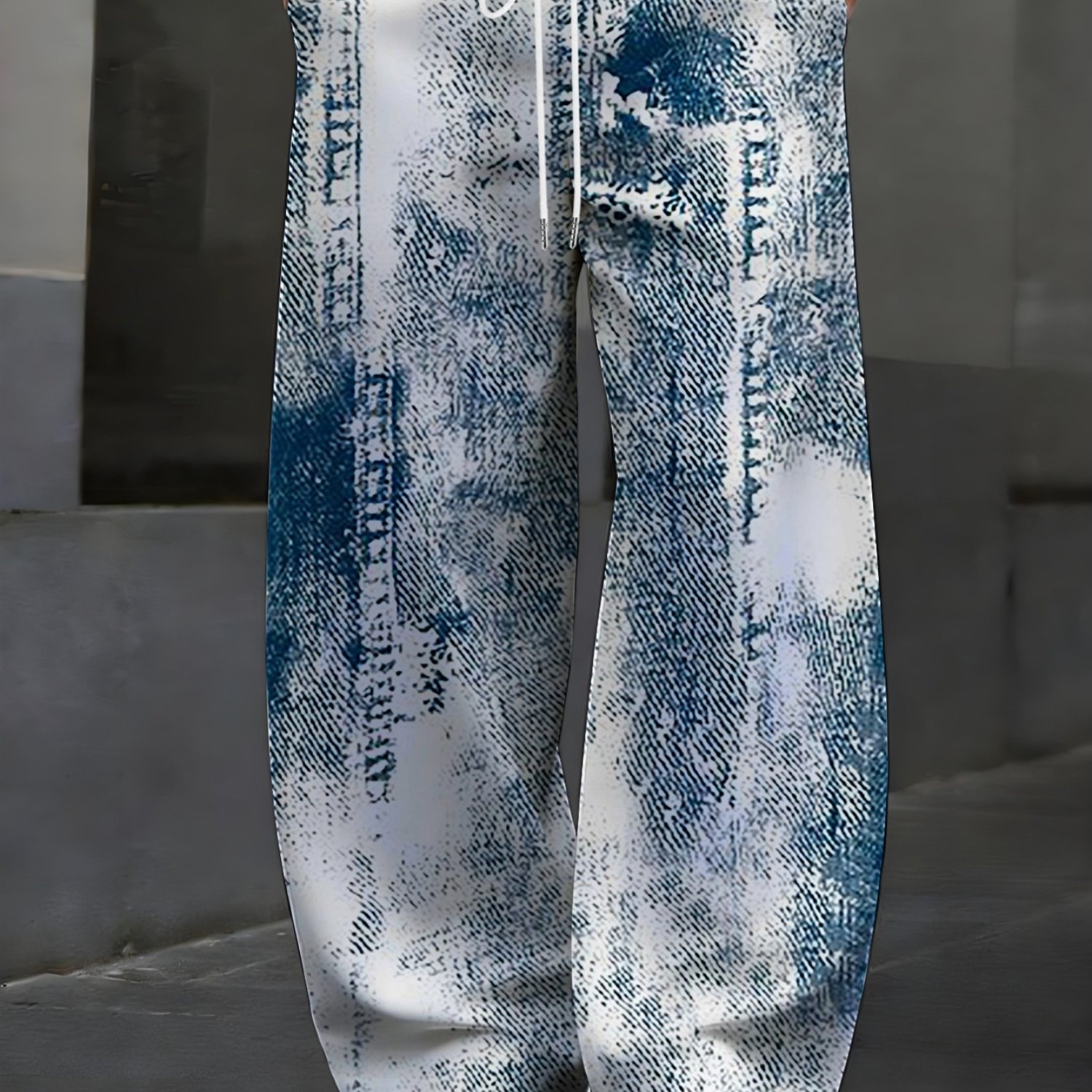 TEMU [print - Not Textured] Urban Minimalist Men' Trousers, Style Long Pants, Plus Size