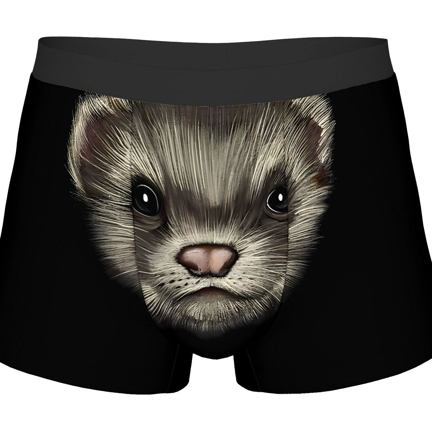 TEMU 2d Print Design Cute Ferret For Man Underwear Shorts Boxer Cool Polyester Cool Underpants