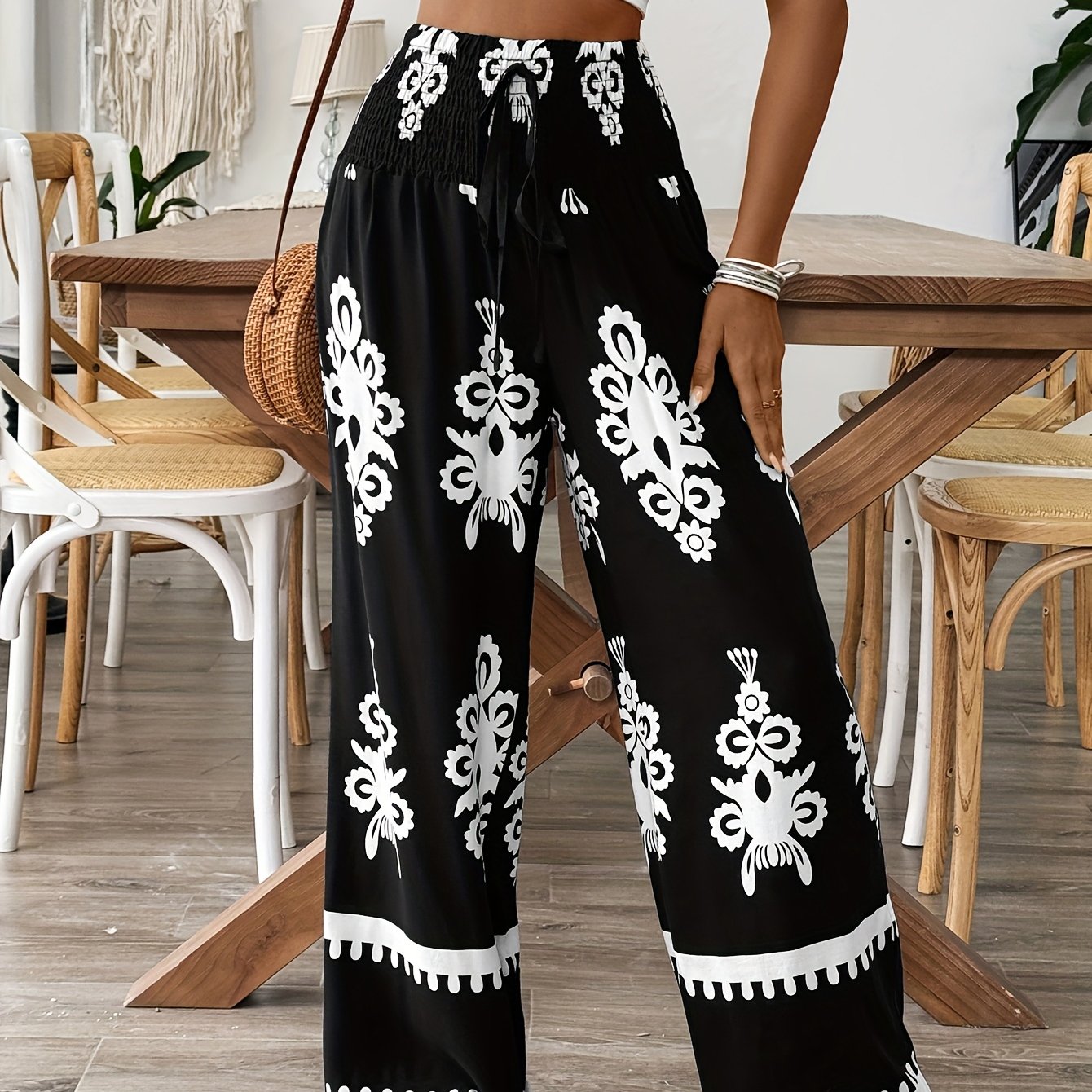 【MMERI VINTAGE】FLOWER PRINT VELOUR PANTS af99904ab02822e1624c20205ce572