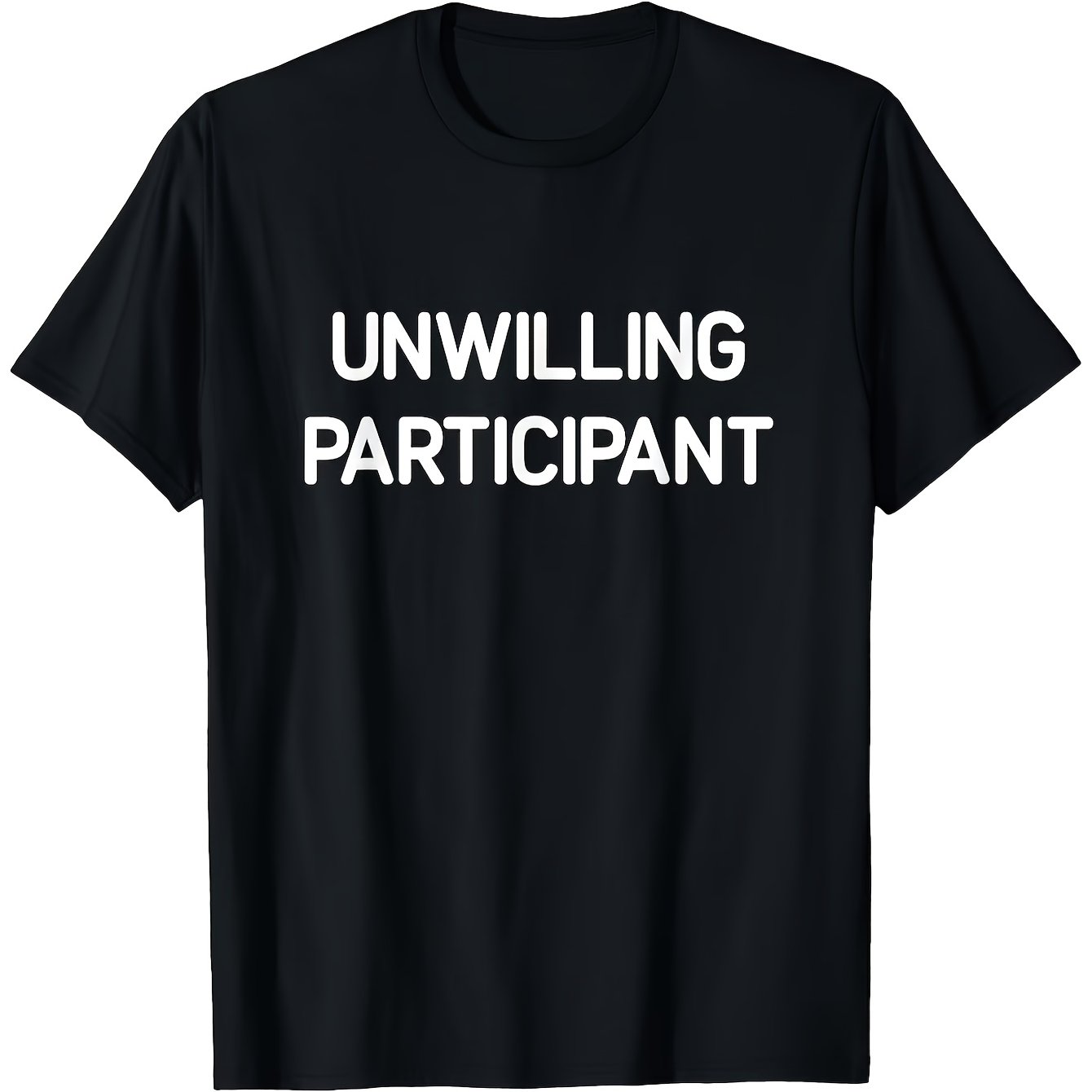 TEMU Reluctant " Humorous Satirical Joke T-shirt, Men's Casual Crew Neck Outdoor Short-sleeve T-shirt, Fun T-shirt, Men's T-shirt, Men's Gift,