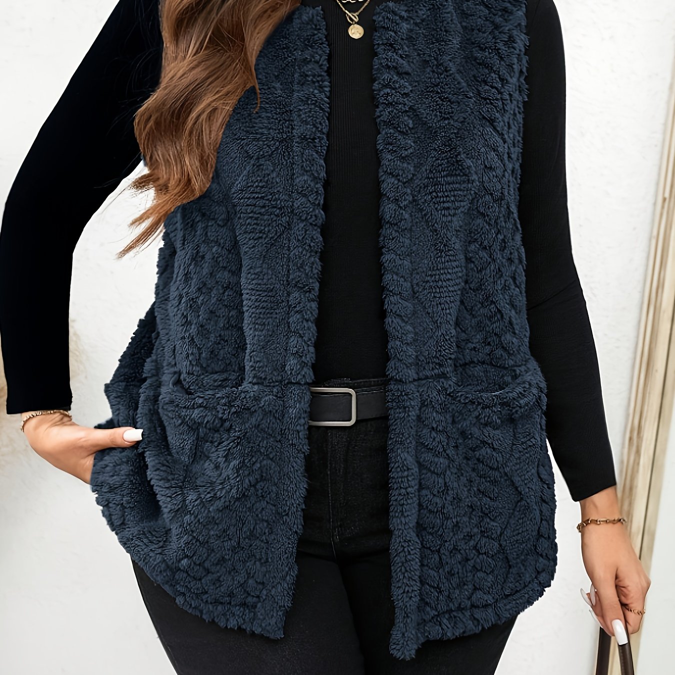 TEMU Taglie Forti - Gilet in Peluche Taglie Forti