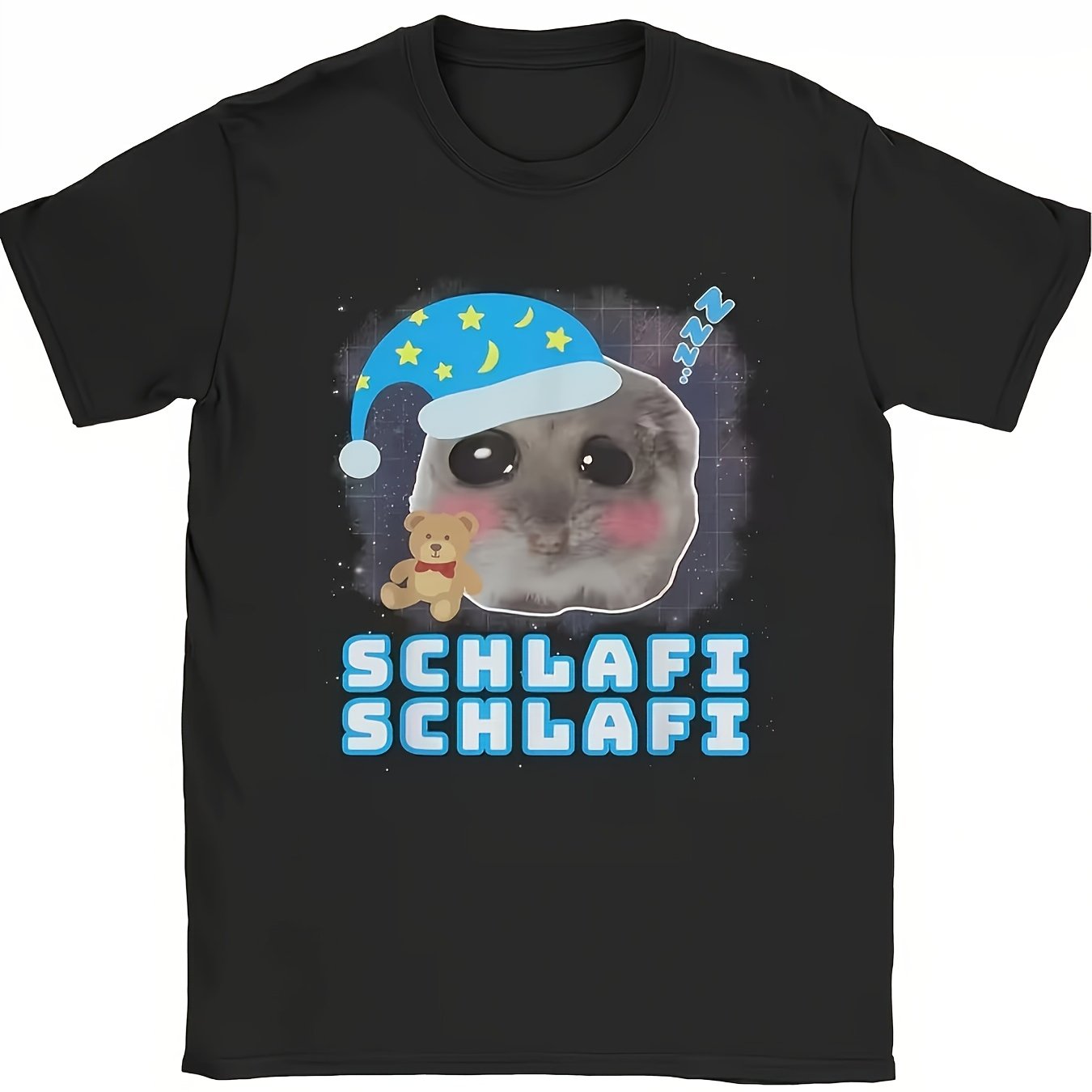 E-shop Herren Niedlicher Hamster Pyjama T-Shirt | Rundhalsausschnitt, , Geeignet für alle Jahreszeiten, Bequemer Stoff, Geeignet für den täglichen