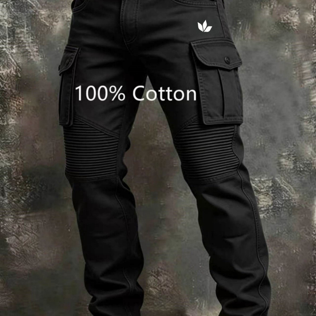 Men's Cotton Daily Casual Cargo Pants, Multi-pocket Comfortable Wear