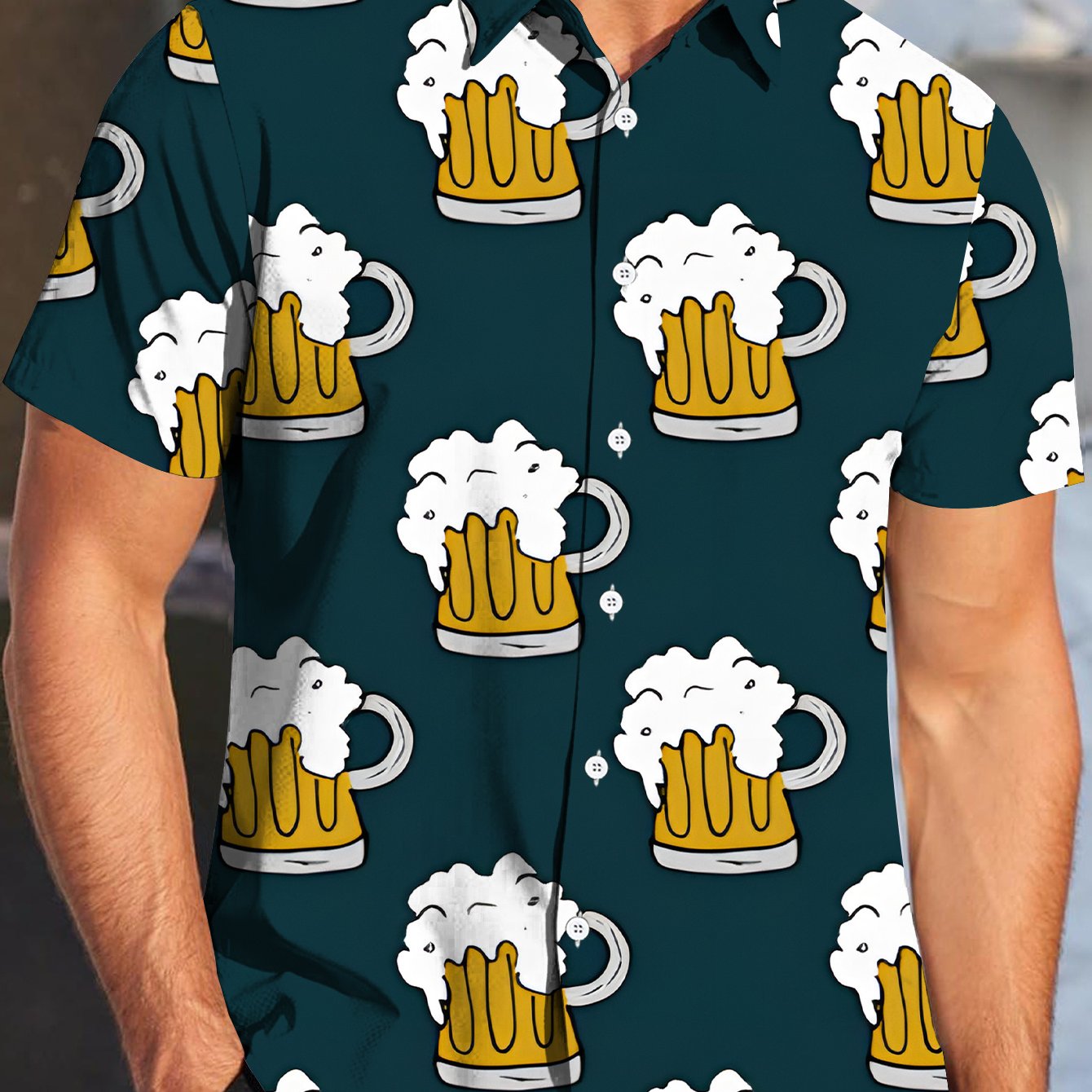 TEMU Fashionable Novelty Size- Short-sleeve Shirt