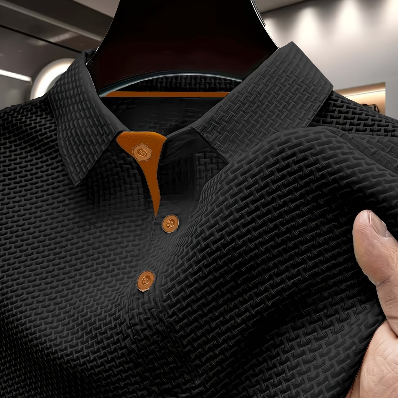 TEMU Men's New Quick-dry Shirt, Classic Solid Color Short-sleeve Top, Street Fashion, Simple And Elegant, Stylish And Trendy, Suitable For Home And