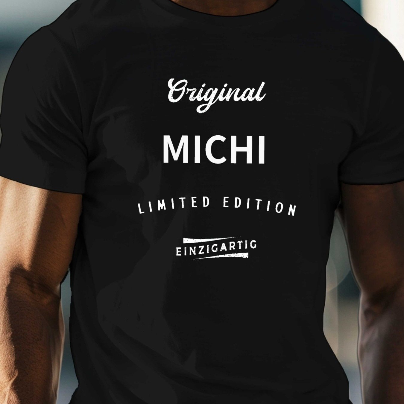 Image of Men's Plus Size Logo T-shirt - Edition Lettering Print, Loose Neck Short Sleeve Tee Suitable For Casual & Formal Wear, Machine Washable Everyday Essential With Brand Design, For Sizes, Plus Size