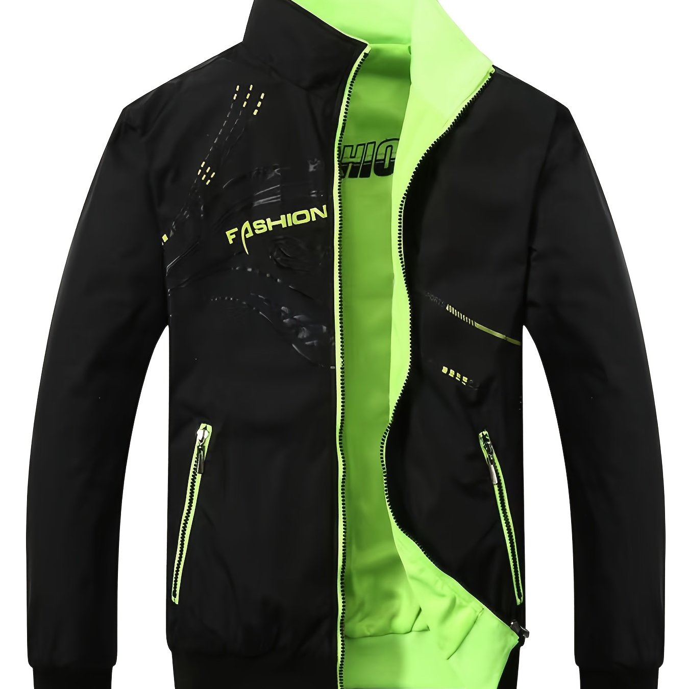 TEMU Men's Reversible Jacket, Double-sided Wearable Outerwear For Spring And Autumn, Stylish Casual Daily Wear Coat