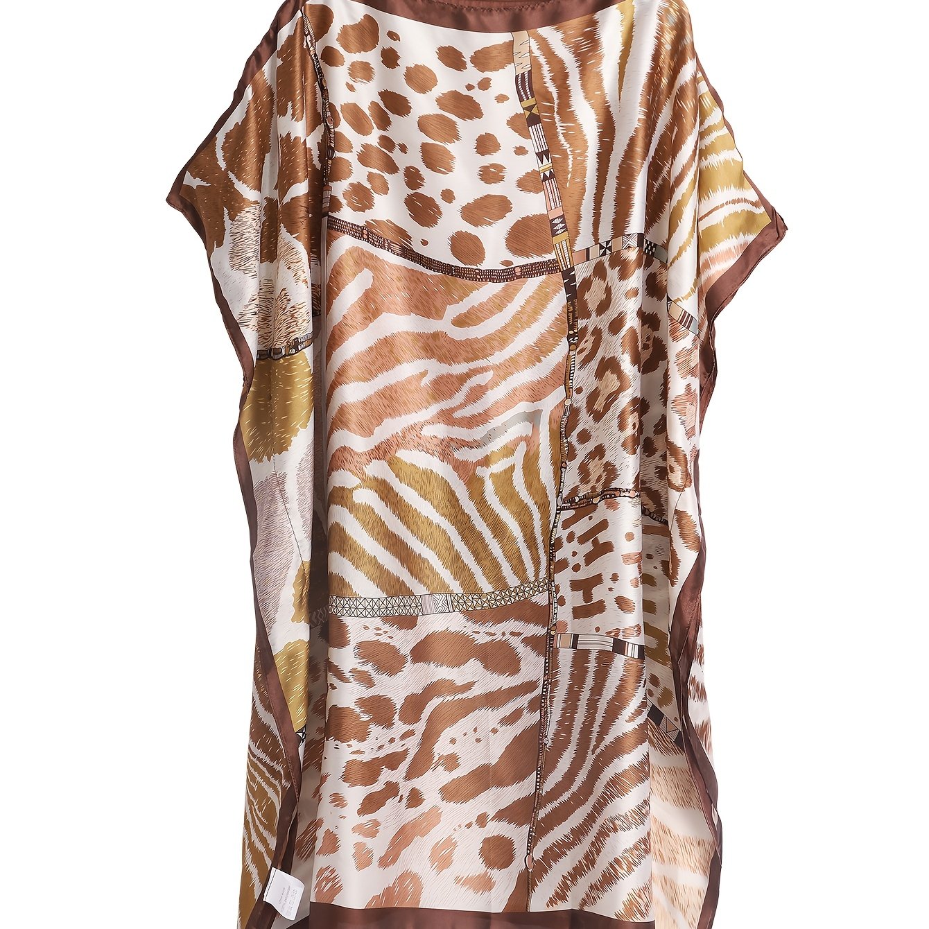TEMU Luxurious Women's Summer Travel Clothing Made Of With Leopard Print Design
