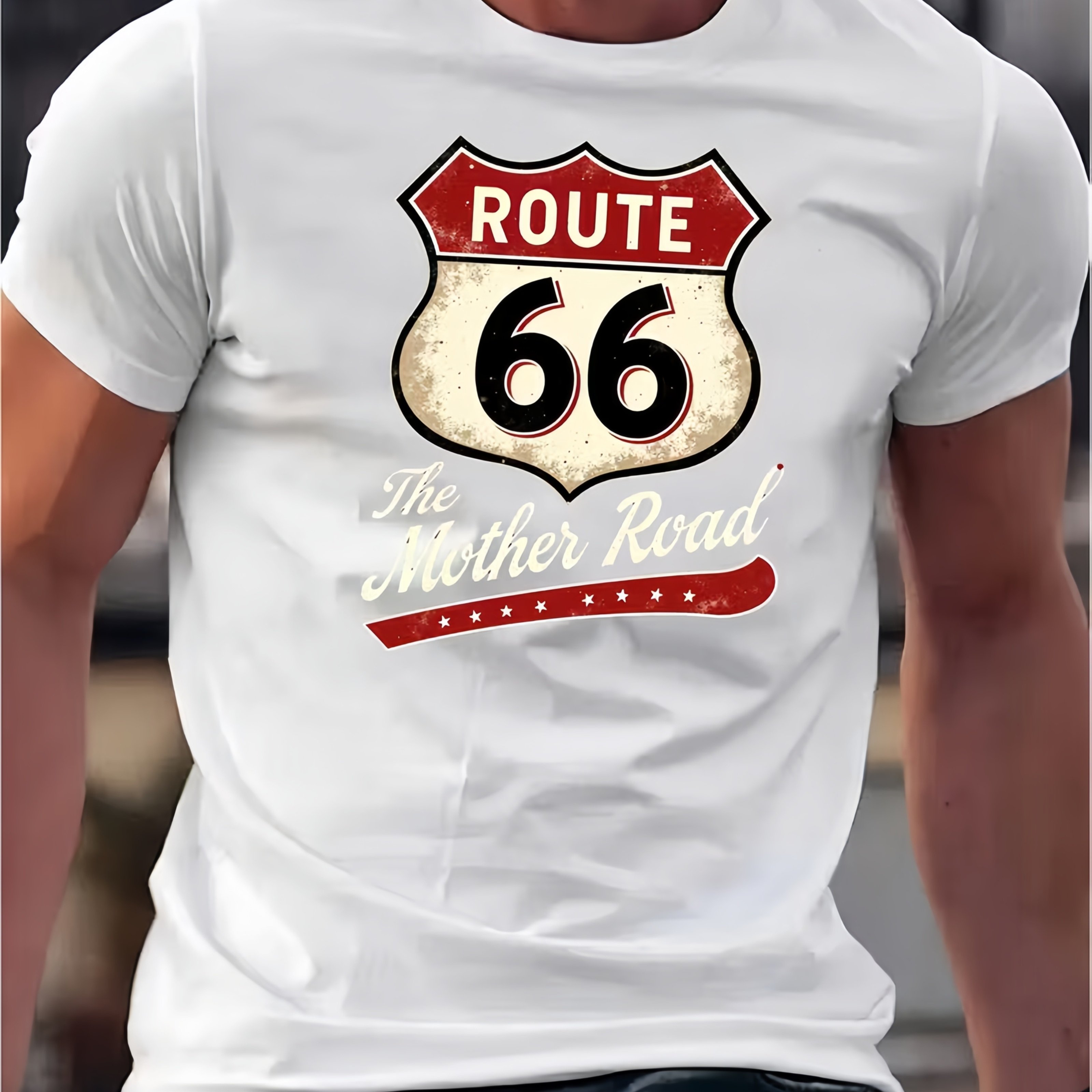 TEMU Camiseta Deportiva para Hombre, Tejido de Punto Ligeramente Elástico, Camiseta Estampada, Corte Regular, Ropa Elástica, Camiseta con Estampado,
