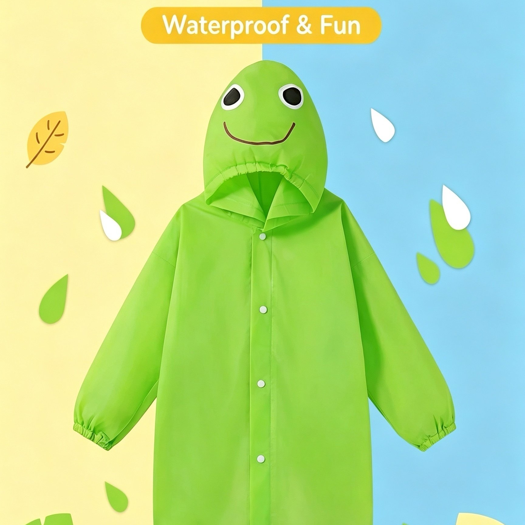 Image of Portable Raincoat For Girls Ages 4-7, Outdoor Hiking, Play, And Camping, Book Week