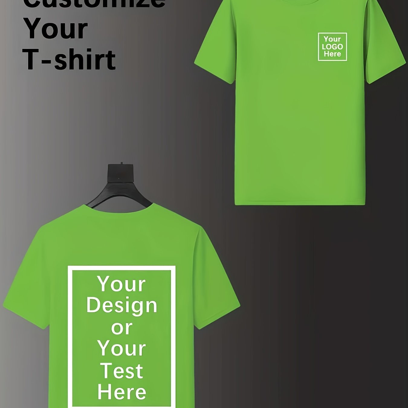 TEMU Men's T-shirt Customization, Photo Customization, Text Customization, Company Customization, Personal Customization, Customize Your T-shirt Now