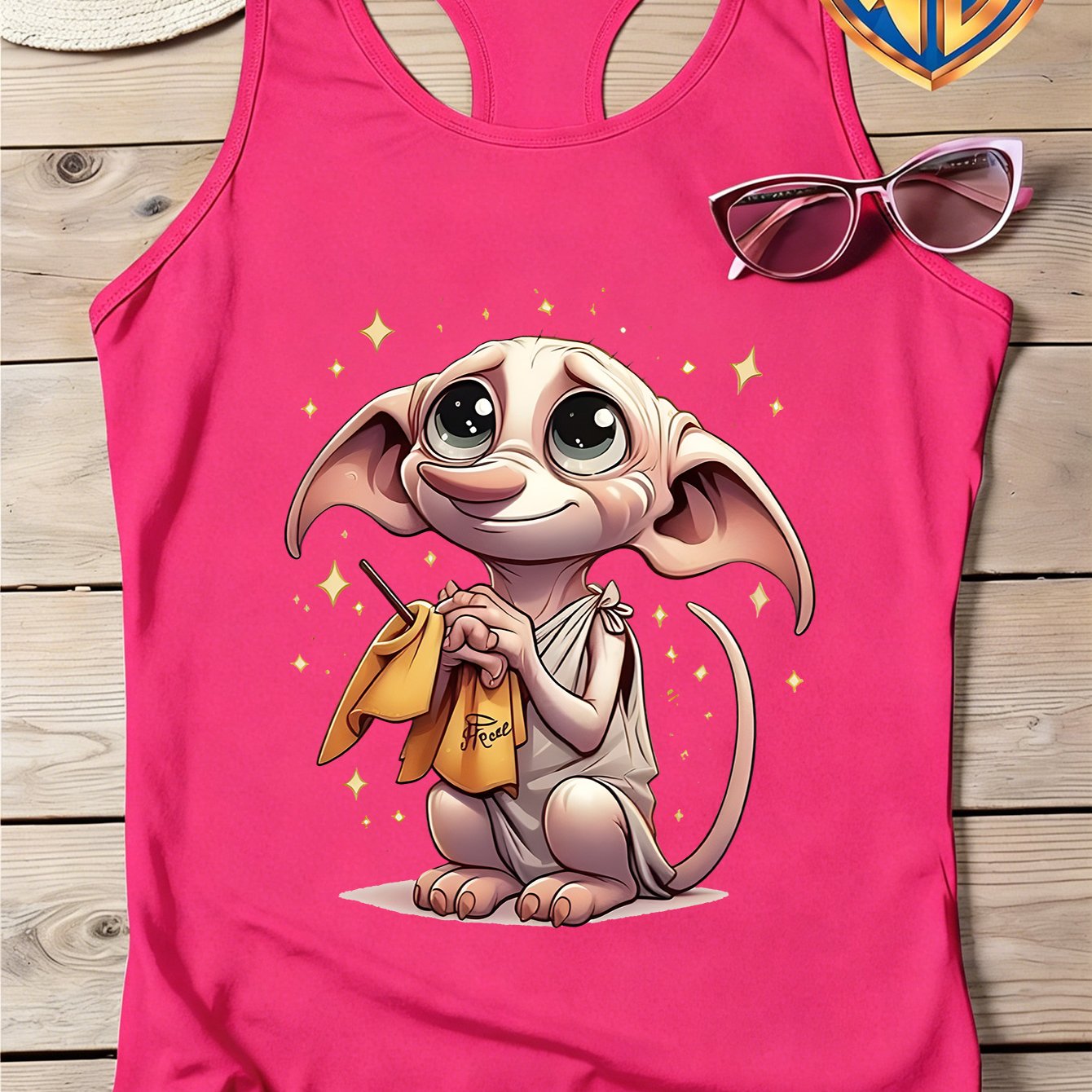 TEMU Warner . Official Licensed - And Summer Women's Crew Neck Tank Top, Harry Potter Theme Print, Easy And Fashionable, Y2k Style, Suitable For ,