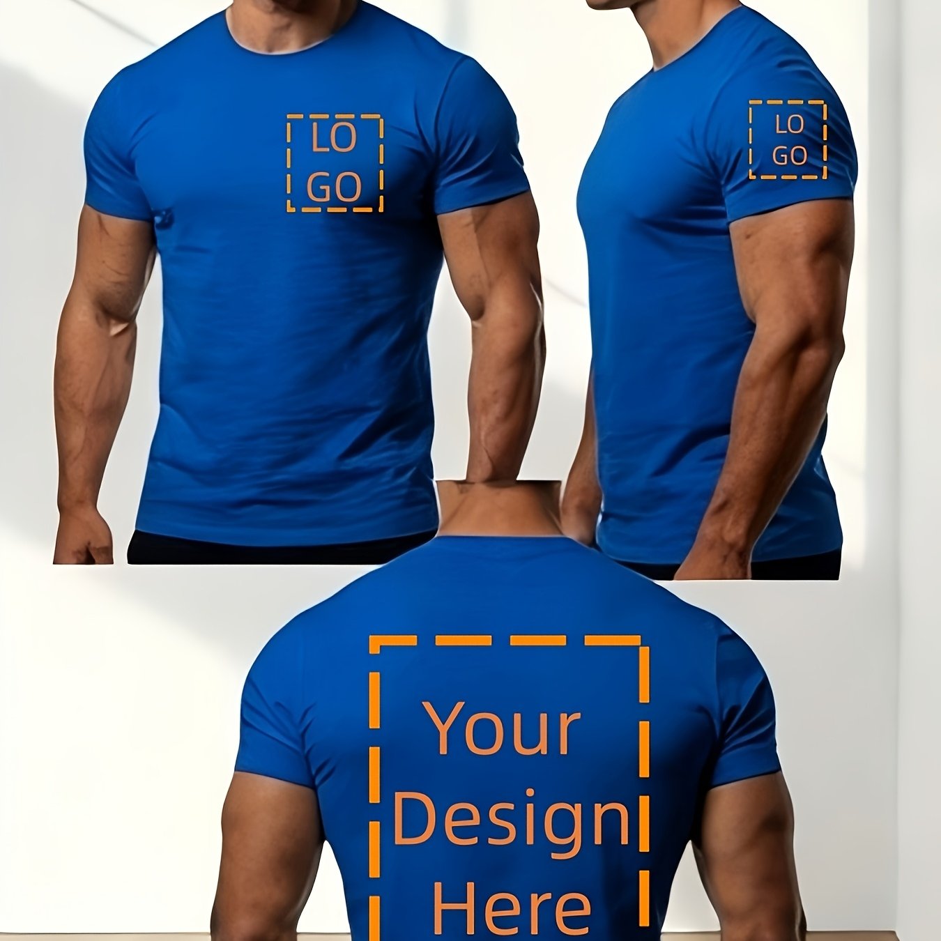 TEMU Custom Men's & Women's T-shirts Personalized With Photos/text/logos - Suitable For Couples, Christmas, Halloween, Corporate Events - Machine