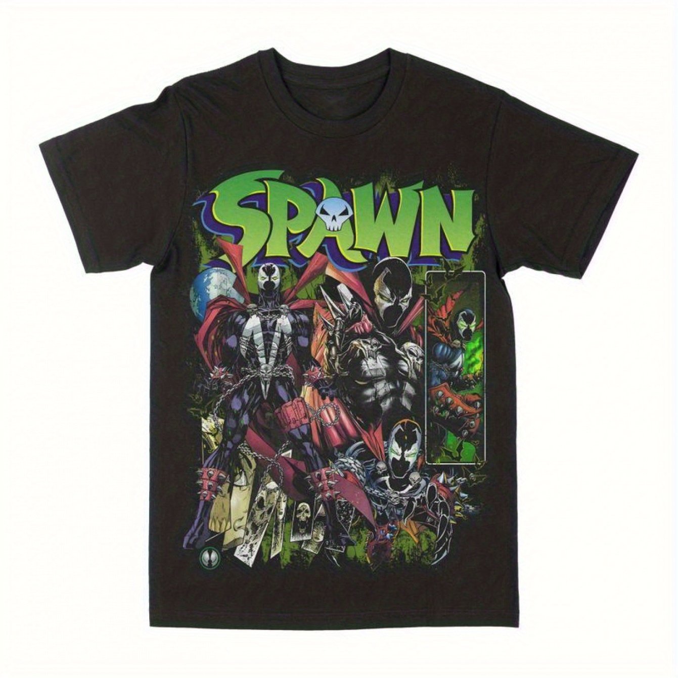TEMU Men's Graphic Tee - Comfortable Cotton, Round Neck, Short Sleeve, Vibrant , Casual Wear