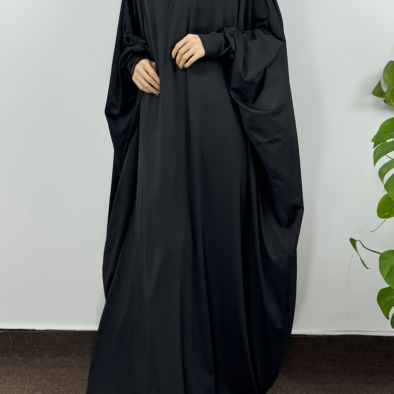 Smocking Sleeve One-piece Robe Hooded Dubai Saudi Robes Turkish Modesty