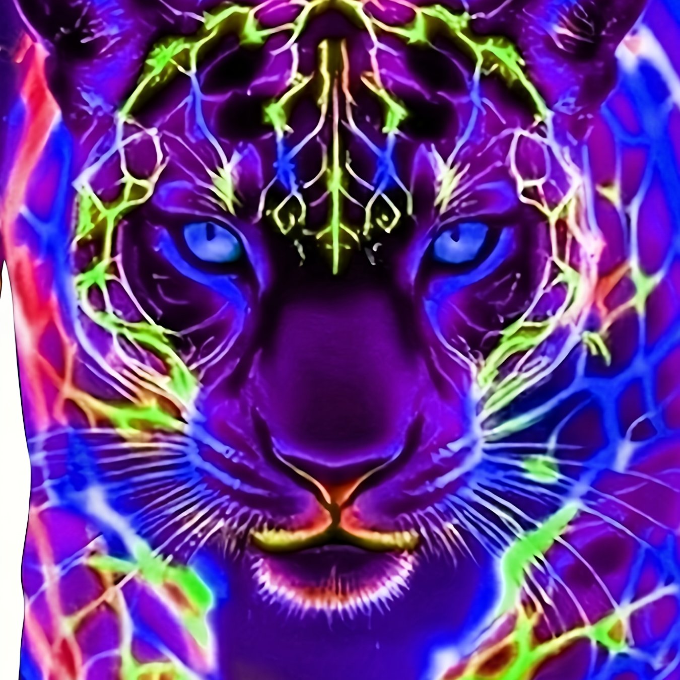 TEMU Cyber ! Men's Fluorescent T-shirt, Colors Trend Power, Plus Size, Urban Style, Trendy Outfit, Edgy Fashion, Cyber Style, , Durable Fabric, Men's