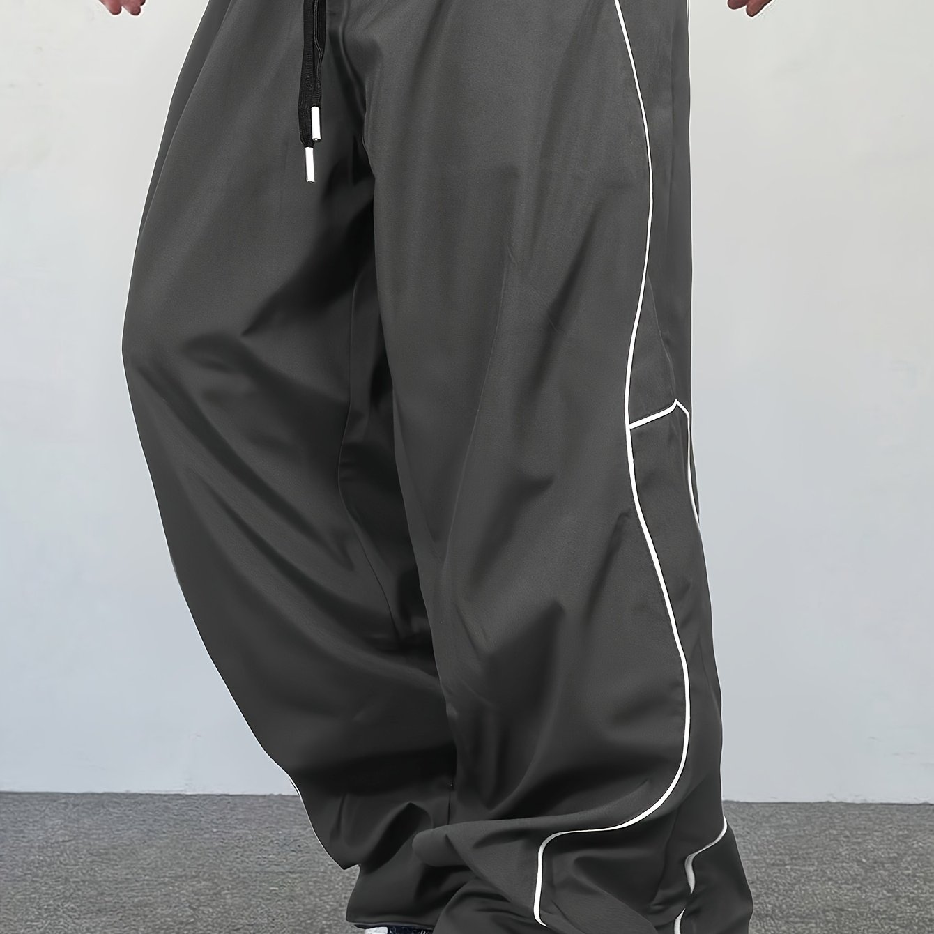 TEMU Men's Fashion Trendy Minimalist Contrast Stripe Casual Outdoor Sports Cargo Pants
