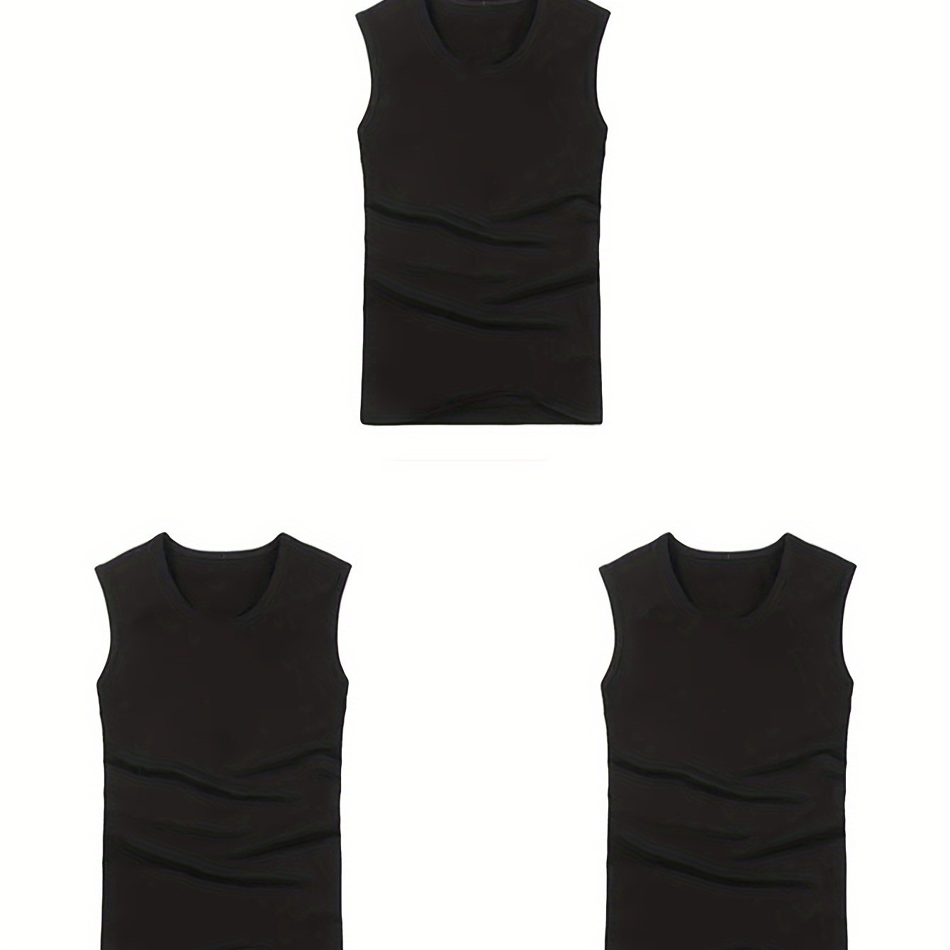 E-shop 3 Stück Herren Sommer Tanktops, Dünn Bequem Atmungsaktiv Fitness Sport Sweatshirts