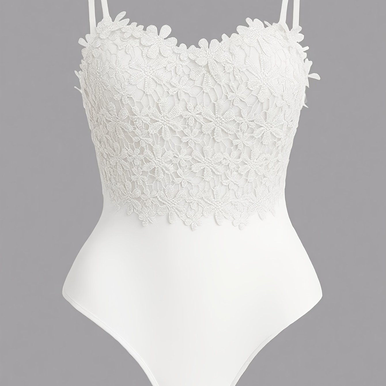 TEMU Women's Top With Front Mid-section , Embroidered Bodysuit