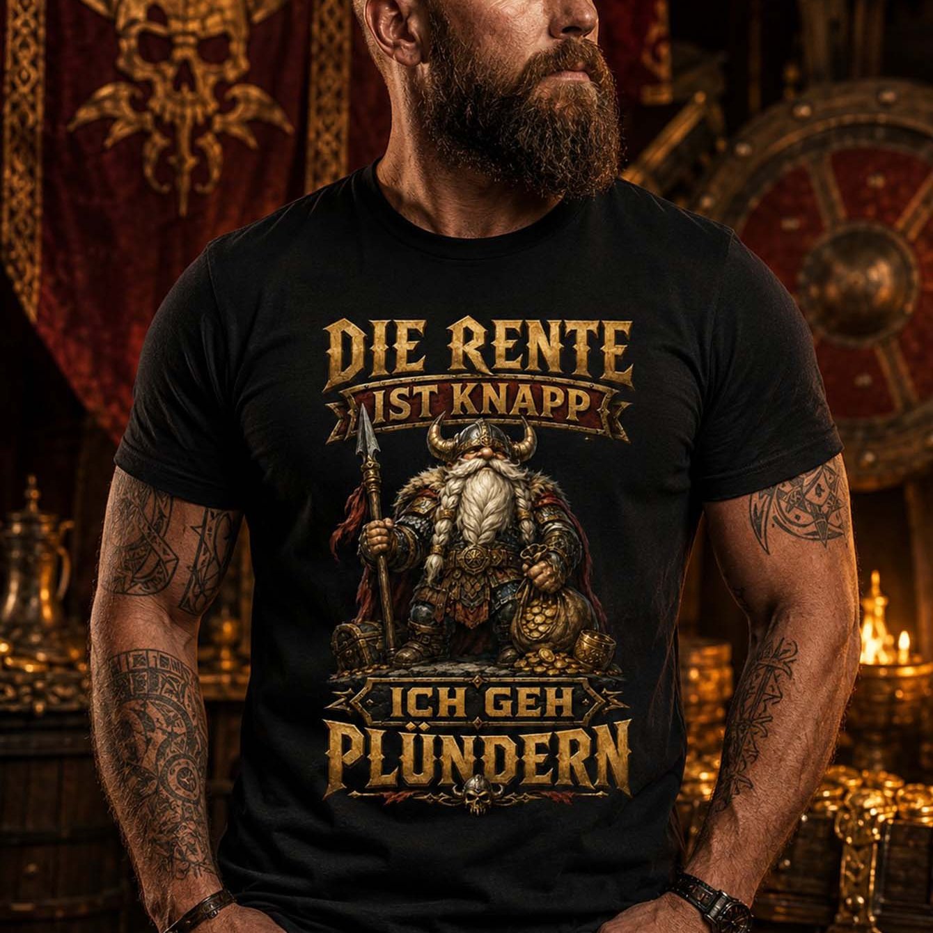 Image of The Pension Is Scarce Theme Men's T-shirt Casual Short Sleeve Fit Daily Wear Tee Gift