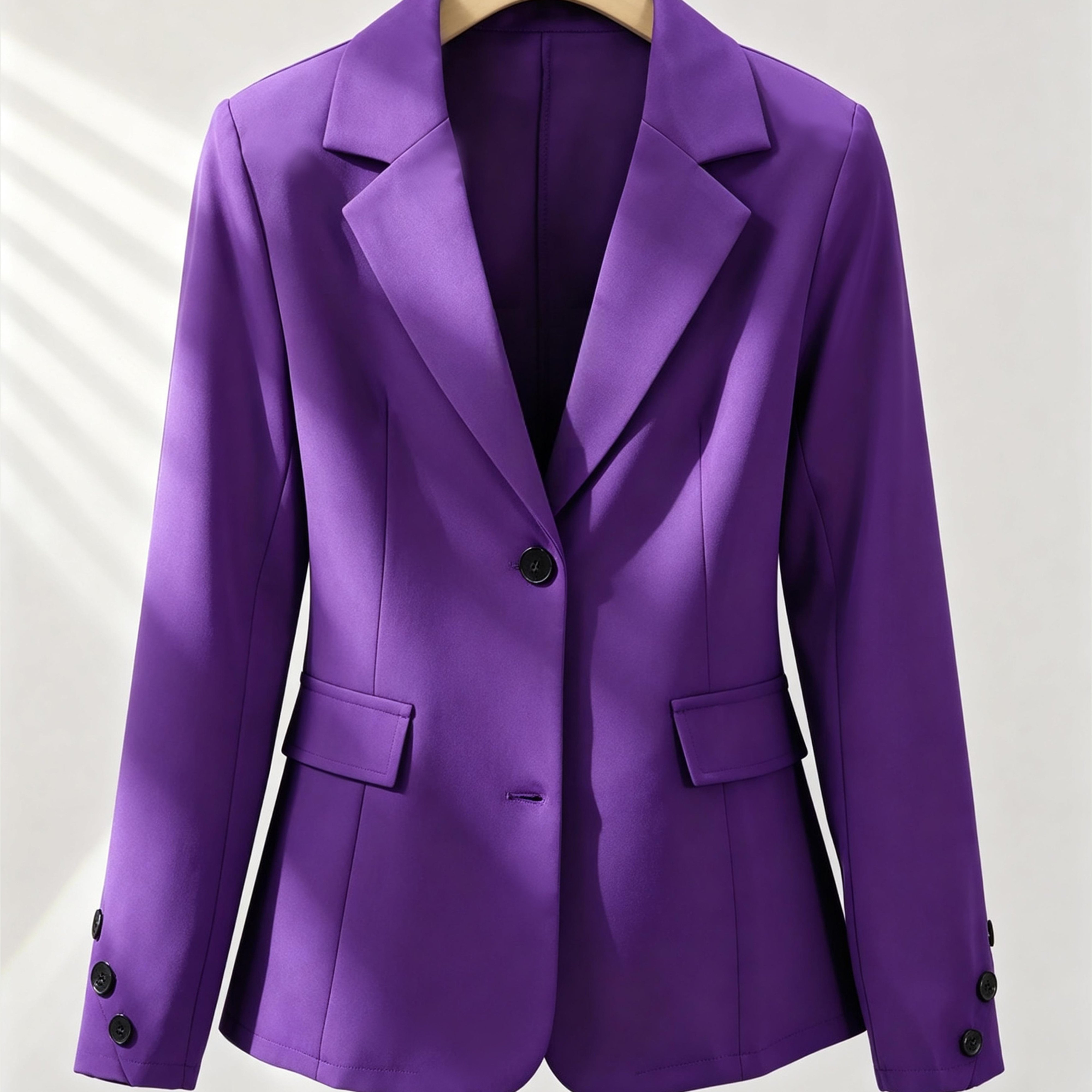 Women's Contrast Color Lapel Long Sleeve Elegant S Jacket, Suitable For Spring And Autumn