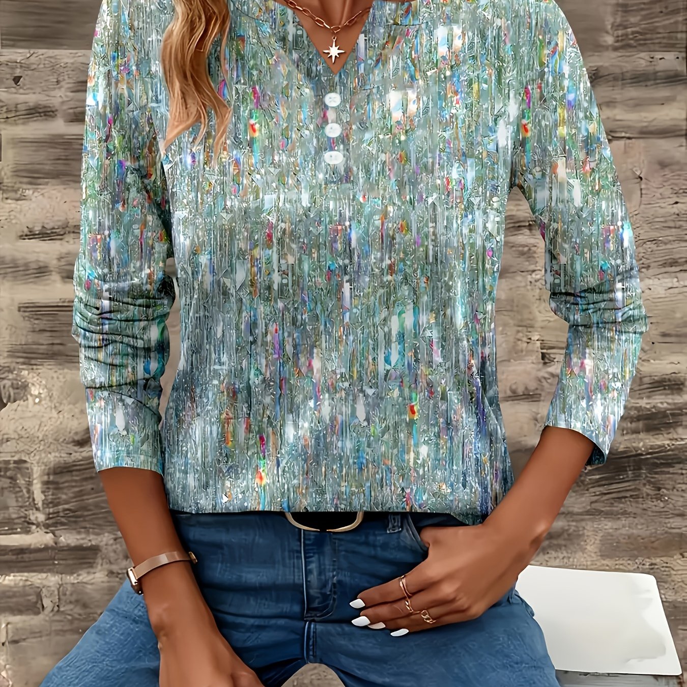 New Seasonal Casual ' Printed Long-sleeve T-shirt