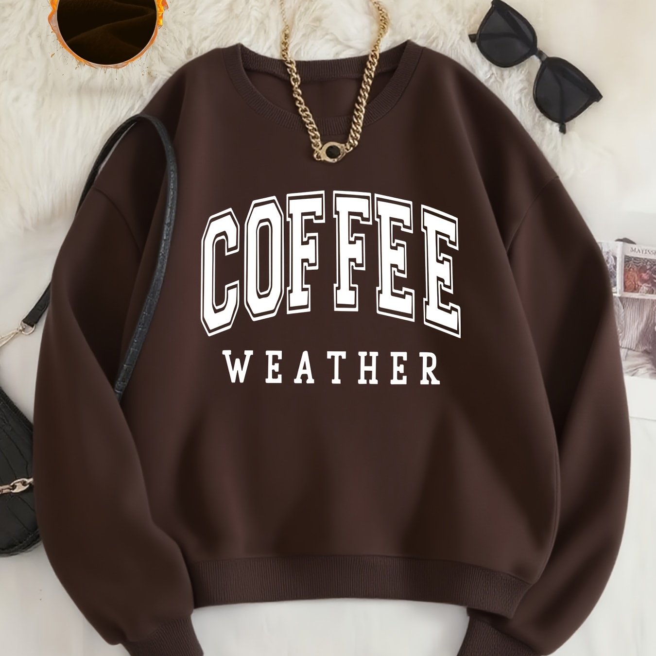 TEMU Pattern-printed Sweatshirts, Autumn And Neck Casual Sweatshirts, Women's Clothing.