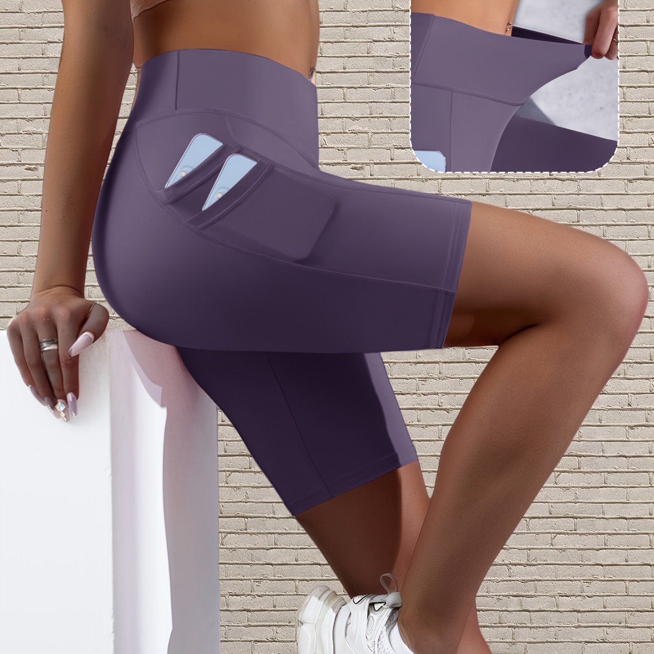 TEMU And , Women's Casual Sports Shorts, Tight And Opaque Yoga Running Shorts, Women's Athletic Shorts