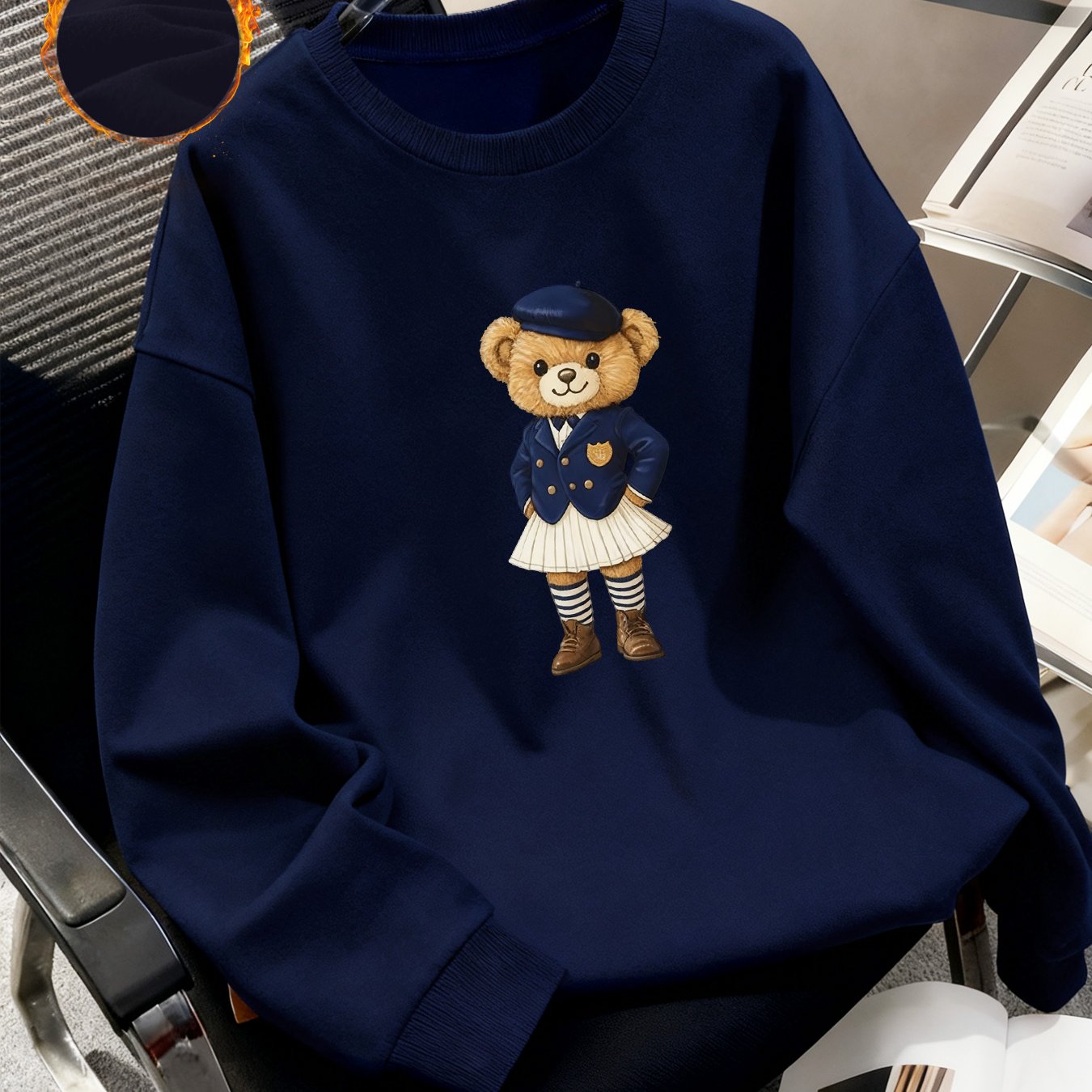 TEMU Pattern-printed Sweatshirts, Autumn And Neck Casual Sweatshirts, Women's Clothing