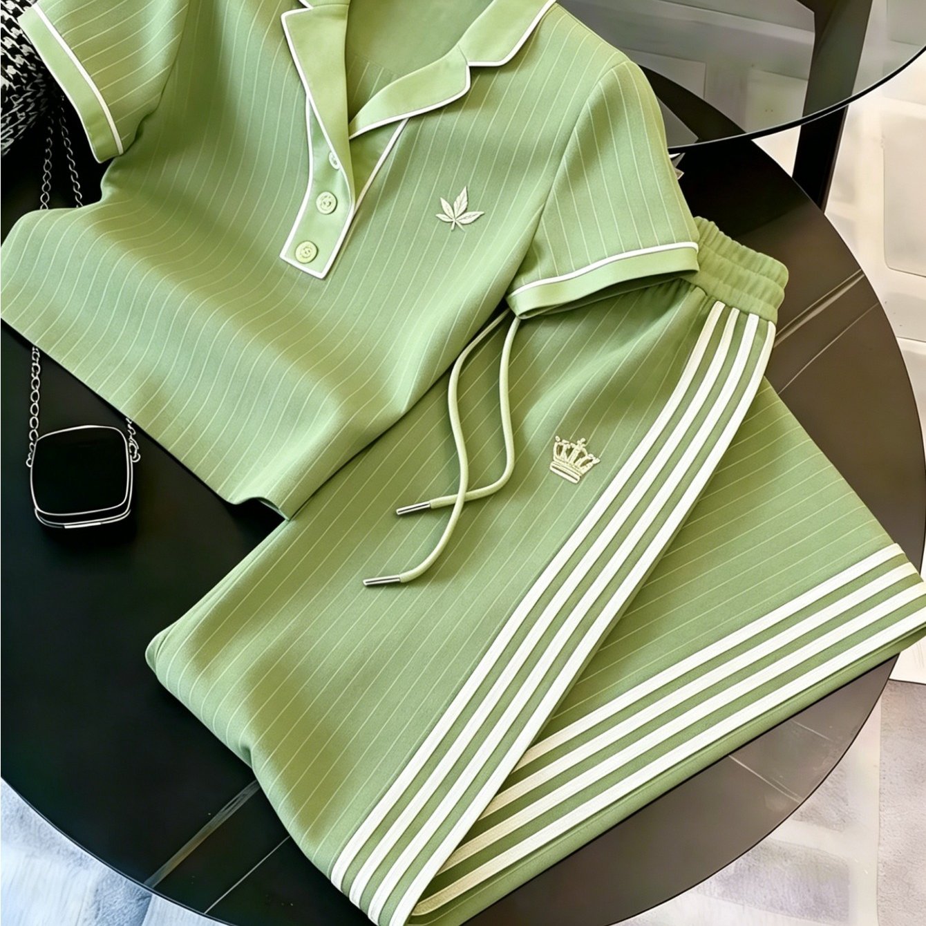 Casual And Men's And Women's All-purpose T-shirt And Pants Set - Soft, Warm And Comfortable, Made Of Polyester Fabric, Two-piece Set Including Top And Pants