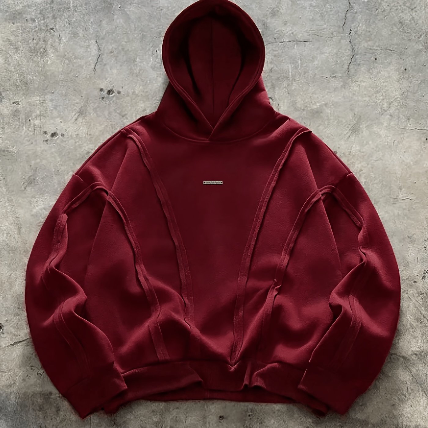 TEMU Men's Casual Hooded Sweatshirt | Solid Color, Regular Fit, Stretch Fabric, Autumn Essentials